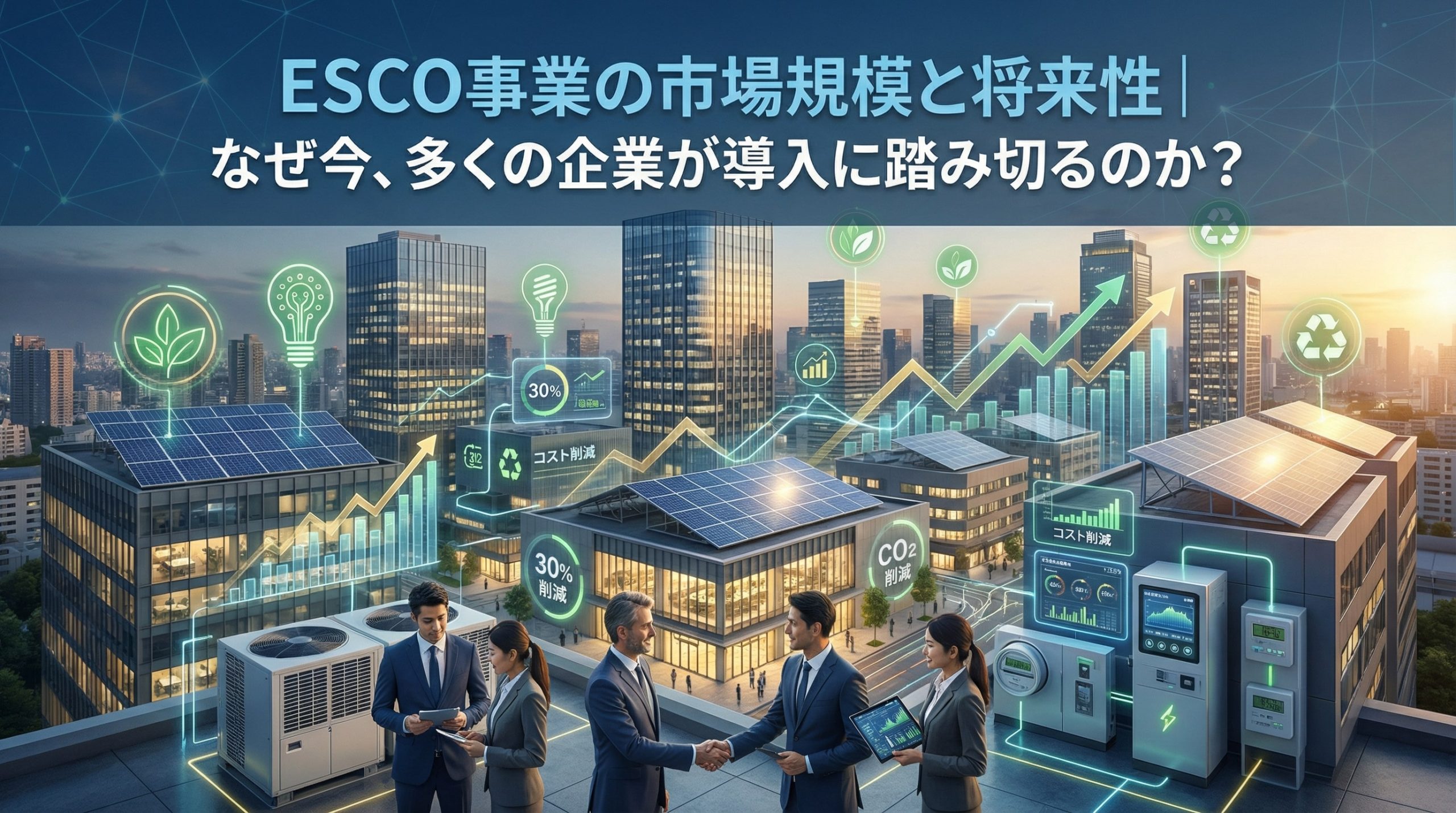 ESCO事業の市場規模と将来性｜なぜ今、多くの企業が導入に踏み切るのか？